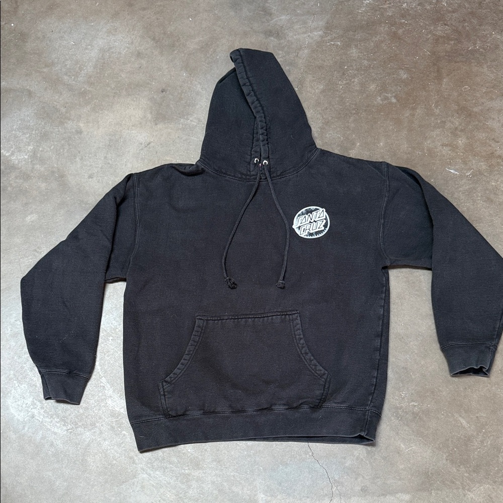 Santa Cruz Skateboards Black Hoodie Sweater- size L